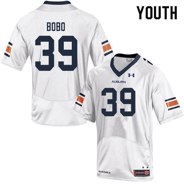 Youth Auburn Tigers #39 Chris Bobo White 2019 College Stitched Football Jersey
